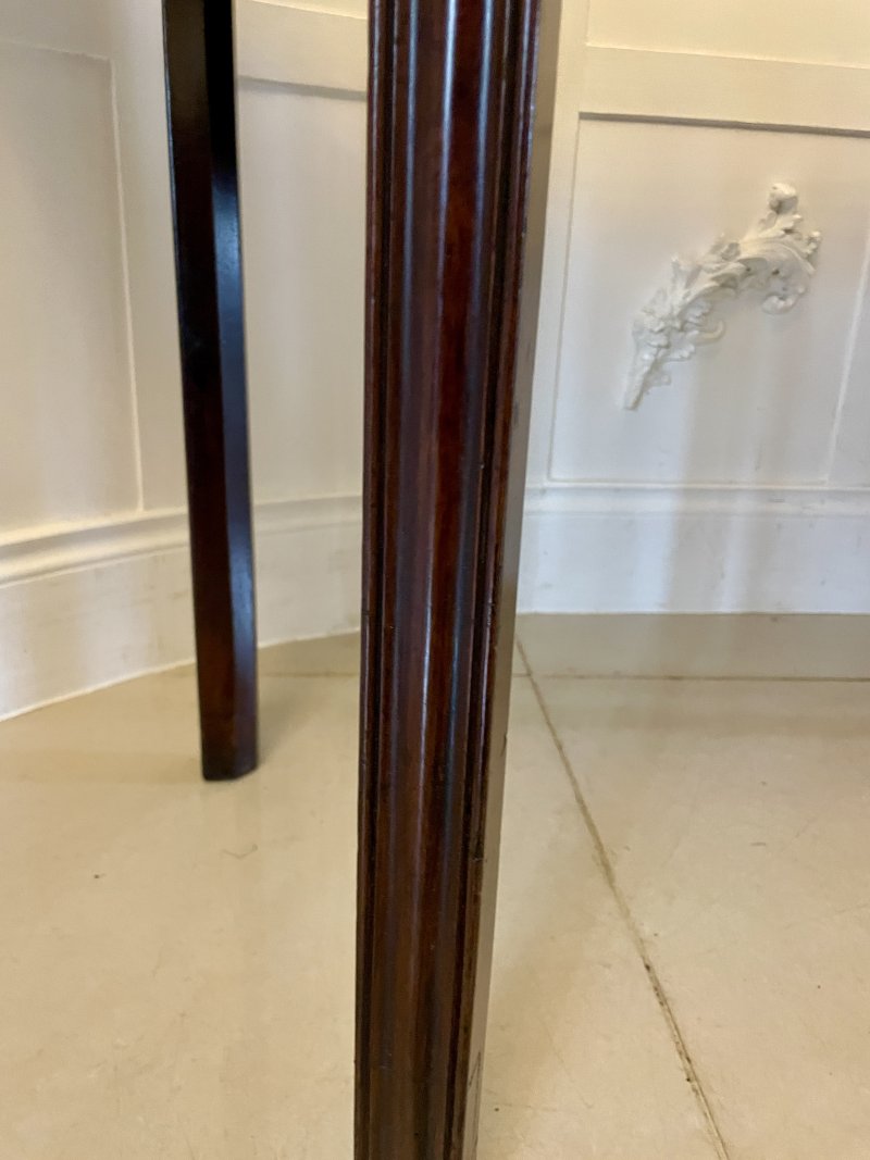 Unusual Pair of Antique George III Quality Mahogany Demi-Lune Consoles Tables - Image 10